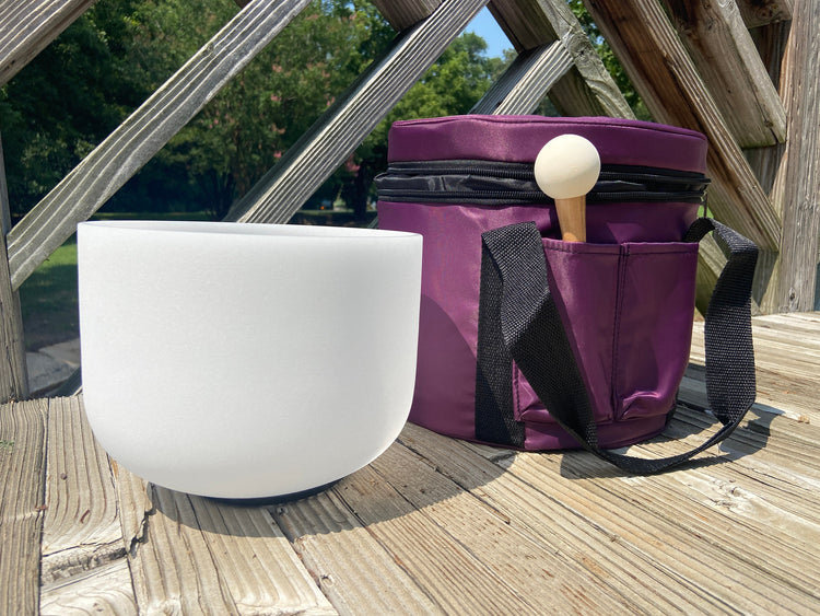 528hz Gravity Bowl - Solfeggio Love Frequency, 8” C Note, Sound Vibration, Padded Carry Case, Striker, Mallet, and O-ring