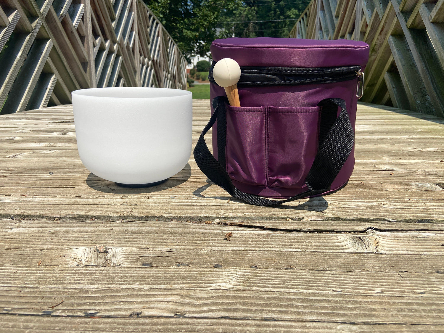 528hz Gravity Bowl - Solfeggio Love Frequency, 8” C Note, Sound Vibration, Padded Carry Case, Striker, Mallet, and O-ring