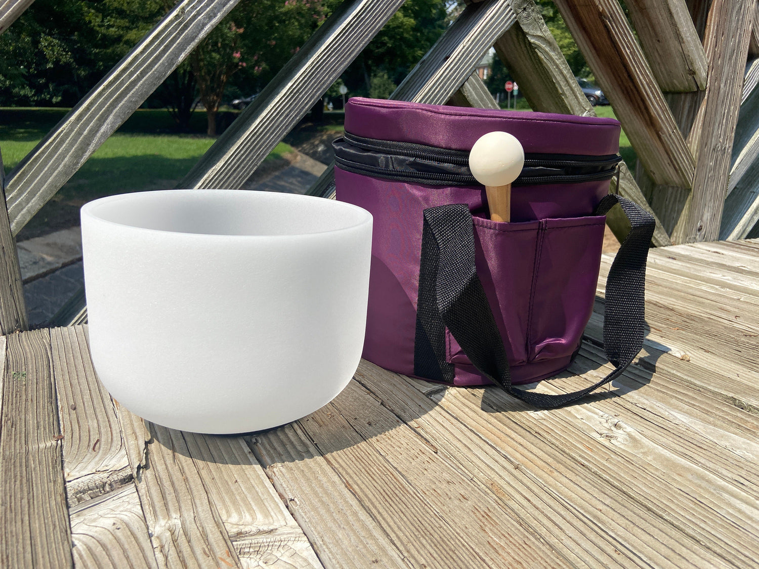 528hz Gravity Bowl - Solfeggio Love Frequency, 8” C Note, Sound Vibration, Padded Carry Case, Striker, Mallet, and O-ring