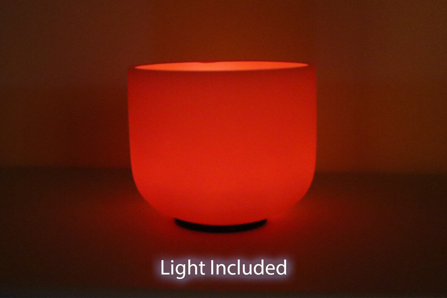 432Hz 10" Orange Frosted Sacral Chakra D Note 99.9% Quartz Crystal Singing Bowl, Suede Striker, With Padded Carry Case, 528 Hz Tuning Fork