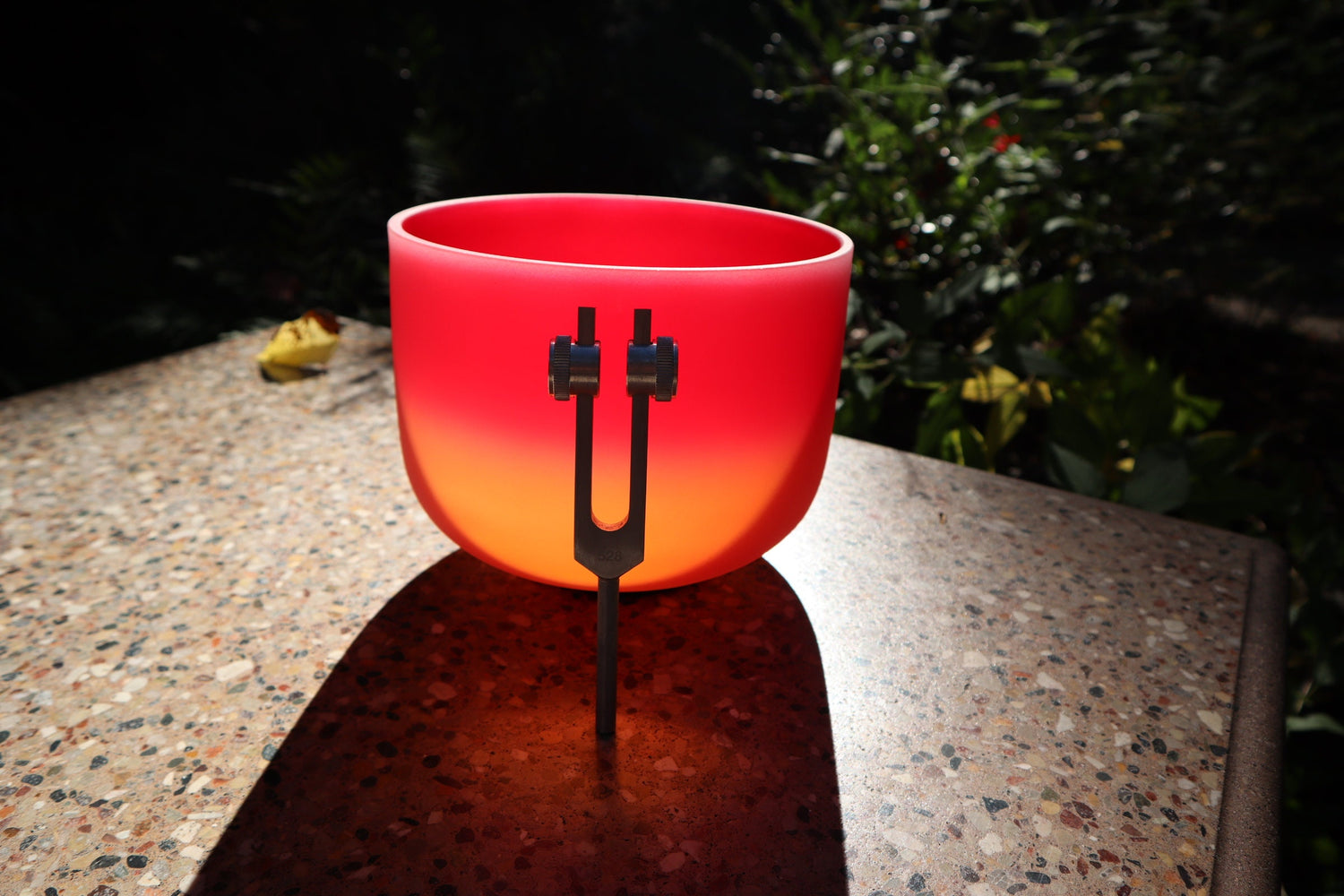 Horizon - 528Hz 8" Root Chakra C Note 99.9% Quartz Crystal Singing Bowl, Rubber Mallet, With Padded Carry Case, 174 Hz Solfeggio Tuning Fork