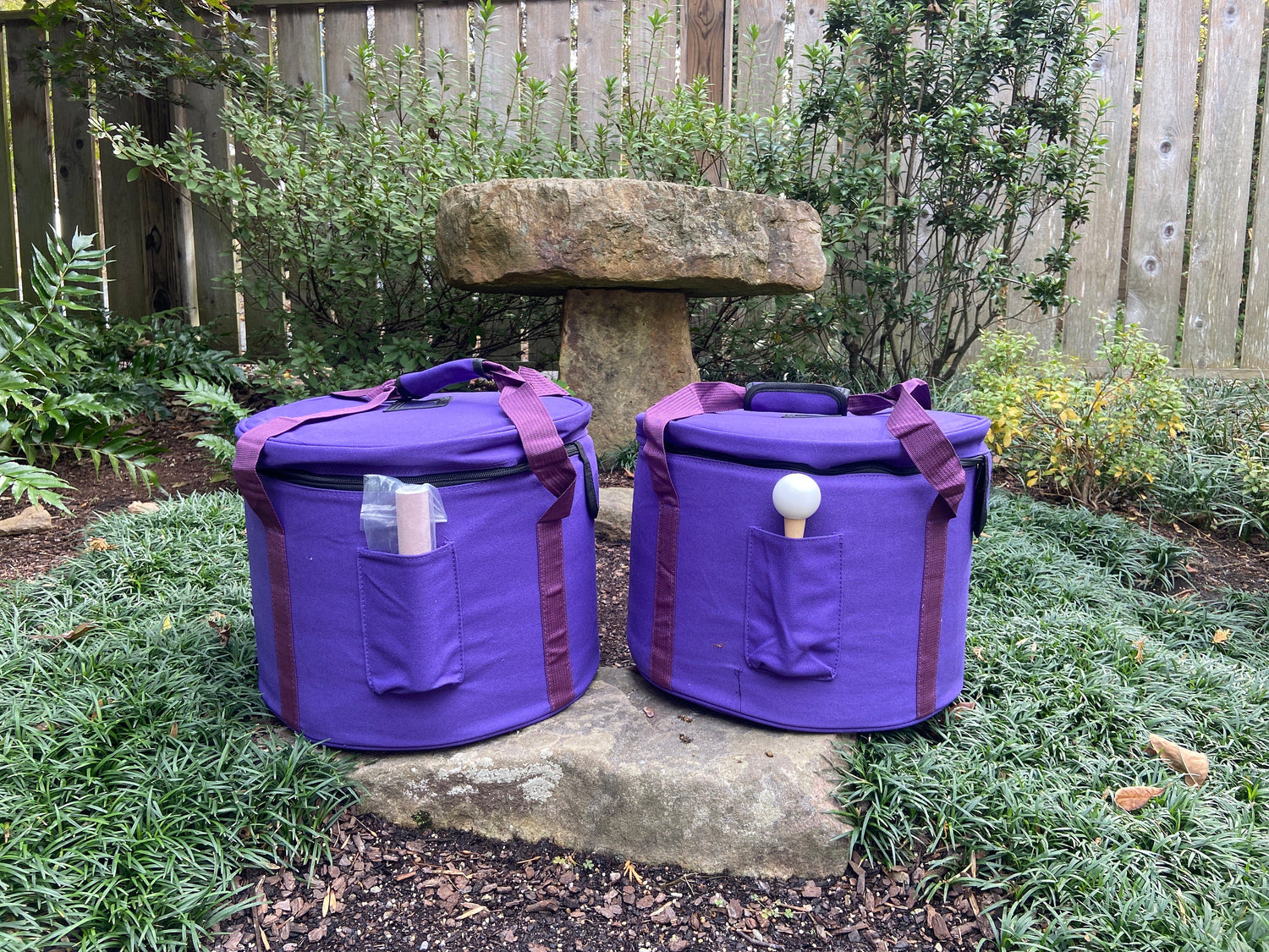 Myriad Melodies' Perfect Pitch 432 Hz Lotus Mandala Singing Bowl Set - 2 Cases 2 Mallets 2 White Suede Strikers