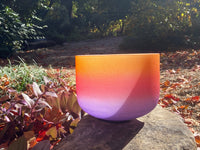 Desert Flower - 432Hz 8" Solar Plexus Chakra E Note Crystal Singing Bowl - Mallet, Padded Carry Case, 528 Hz Solfeggio Tuning Fork