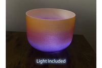 Desert Flower - 432Hz 8" Solar Plexus Chakra E Note Crystal Singing Bowl - Mallet, Padded Carry Case, 528 Hz Solfeggio Tuning Fork