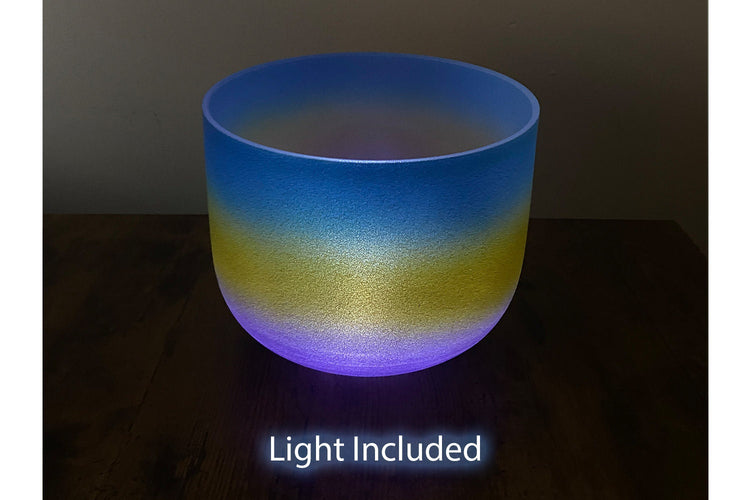 Agave - 432Hz 8" Throat Chakra G Note Crystal Singing Bowl - Mallet, Silver Padded Carry Case, 528 Hz Solfeggio Tuning Fork