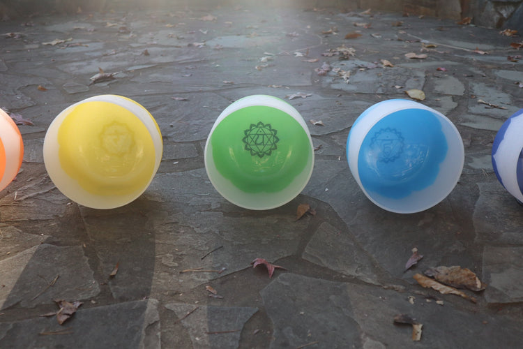 Lotus Petal and Chakra Printed 8" Bowl - 432 Hz 99.99% Quartz Crystal Singing Bowl And Mallet