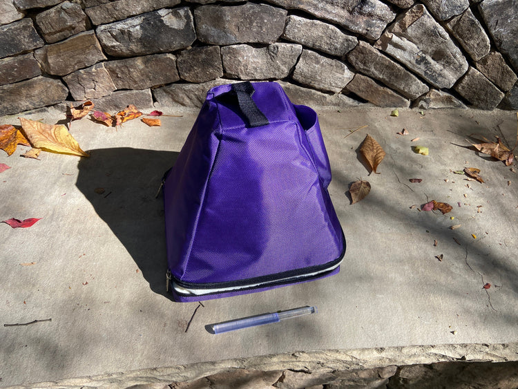 8" Purple Quartz Crystal Singing Pyramid - Sound Vibration - Musical Instrument With Crystal Striker And Padded Carry Case