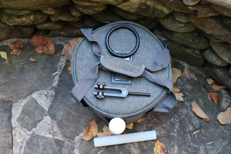 432 Hz Gravity Bowl, 3rd Eye Bowl, and 528 Hz Solfeggio Tuning Fork Bundle - Solar Plexus and 3rd Eye Chakra Bowls, Mallet, O-Ring, Case