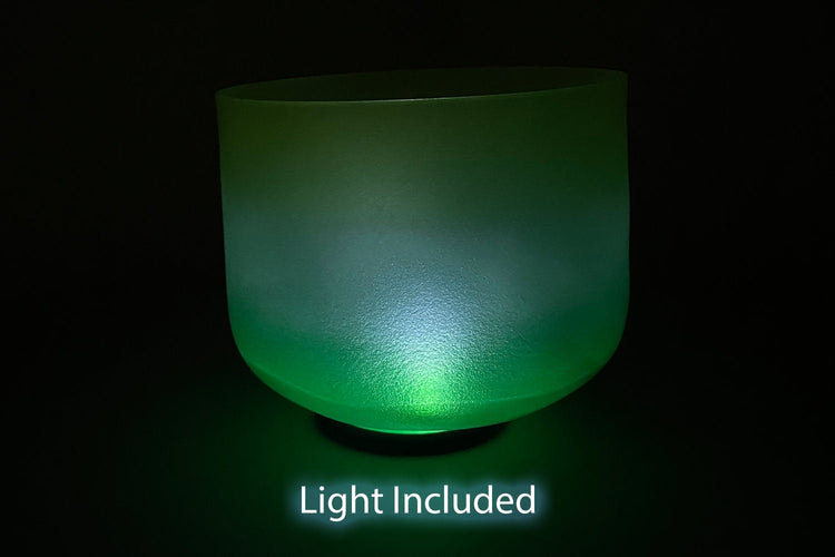 Lemongrass Bowl and 528 Hz Solfeggio Tuning Fork Bundle - Solar Plexus and 7" Crown Chakra Bowls, Mallet, O-Ring, Carry Case