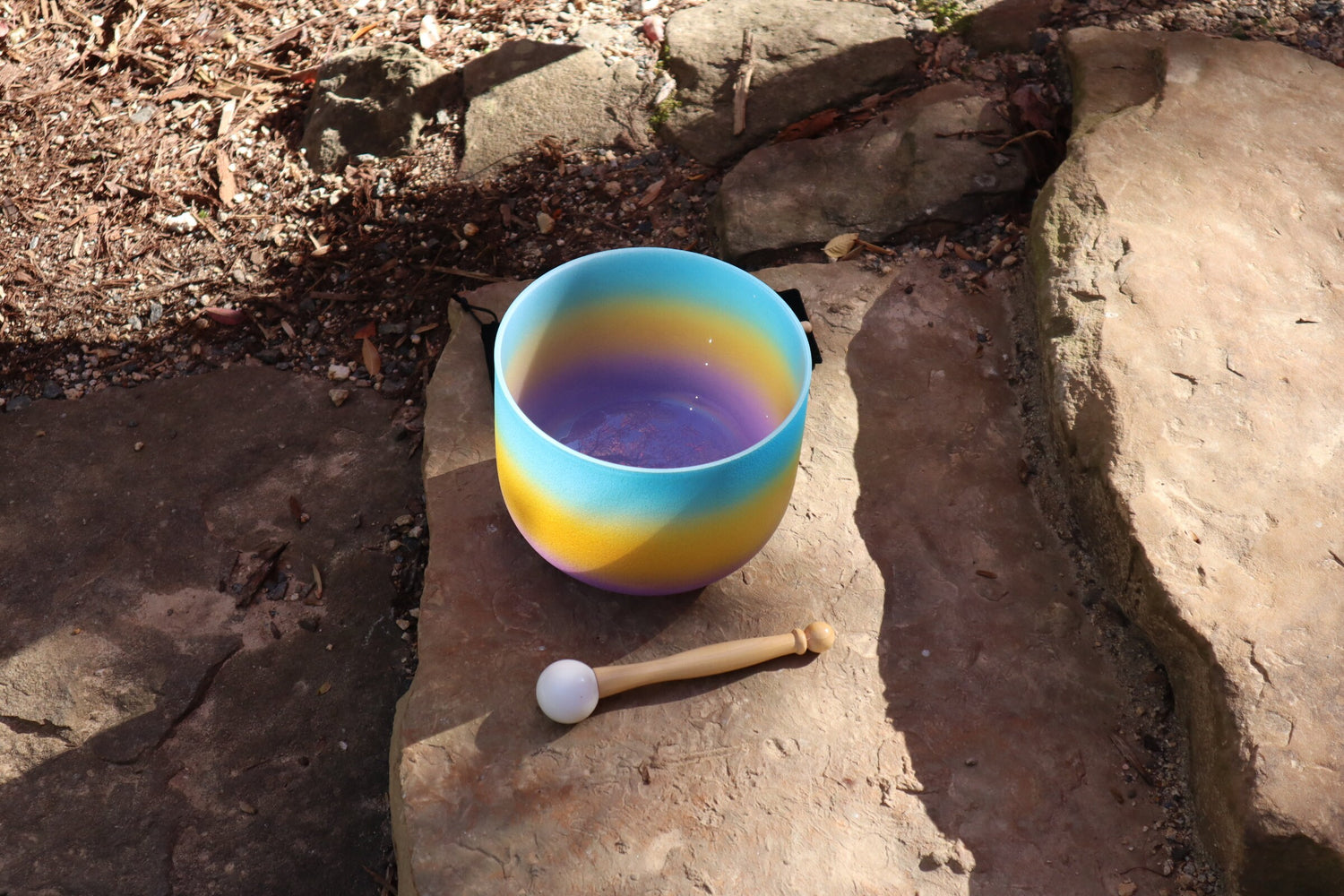 Agave - 432Hz 8" Throat Chakra G Note Crystal Singing Bowl - Mallet, Silver Padded Carry Case, 528 Hz Solfeggio Tuning Fork