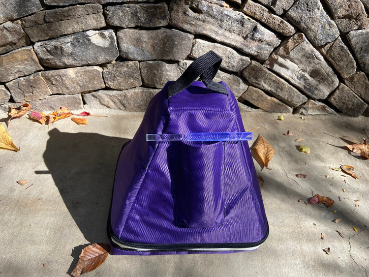 8" Purple Quartz Crystal Singing Pyramid - Sound Vibration - Musical Instrument With Crystal Striker And Padded Carry Case