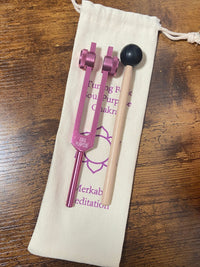 3rd Eye Chakra Tuning Fork And High Vibrational 3rd Eye 8" Crystal Singing Bowl 432HZ A-Note w/ Bag Bundle, Gift For Her