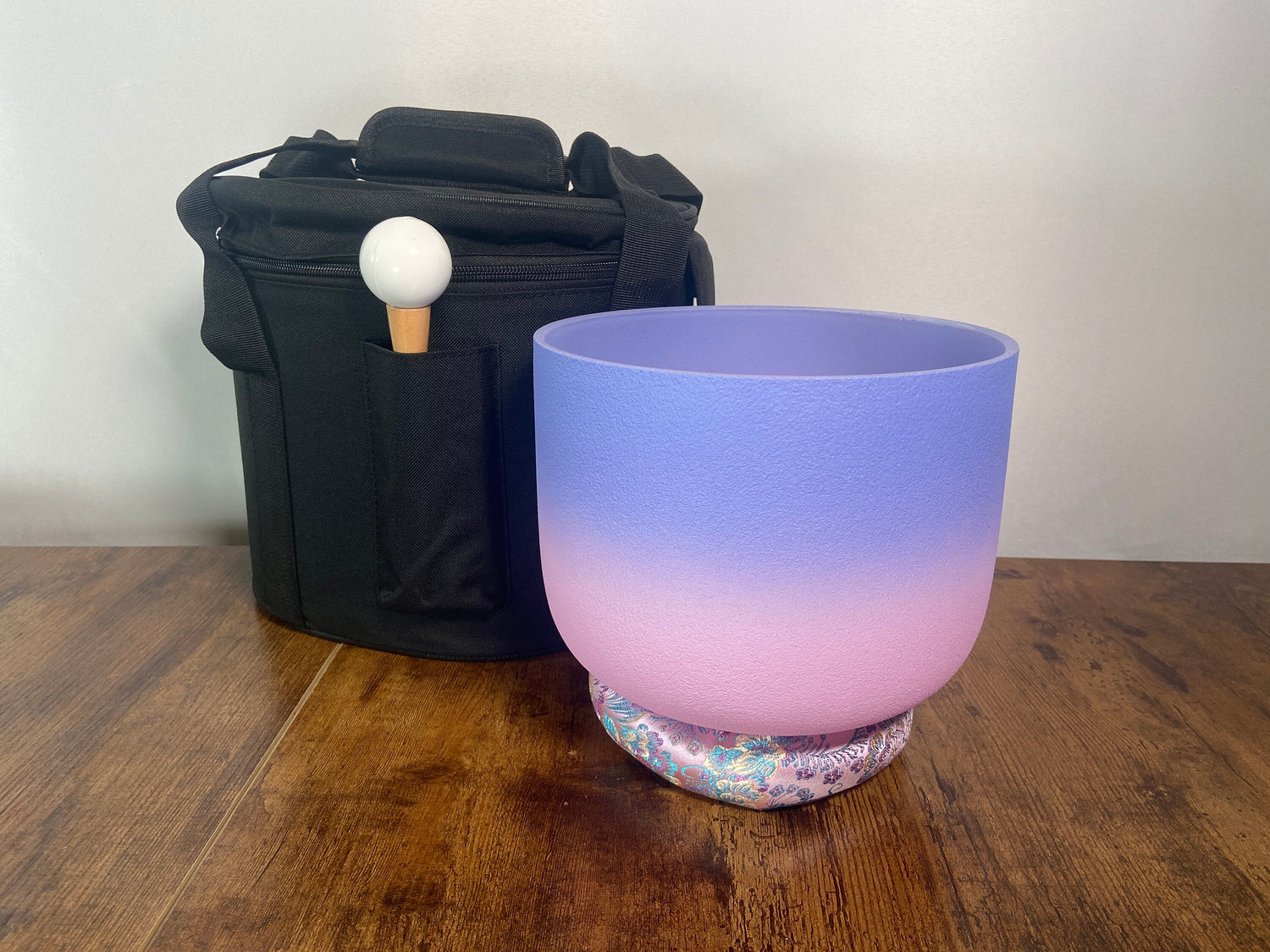 432 Hz 3rd Eye High Vibrational Quartz Crystal Singing Bowl with Padded Carry Case - 8" A Note, O-Ring, Cushion, Striker - Gift For Her
