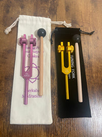 Merkaba Soul Purpose 272.2 Hz And 528 Hz Gold Solfeggio Tuning Fork Set for Vibration - Weighted, Solfeggio, High Om Soul Star