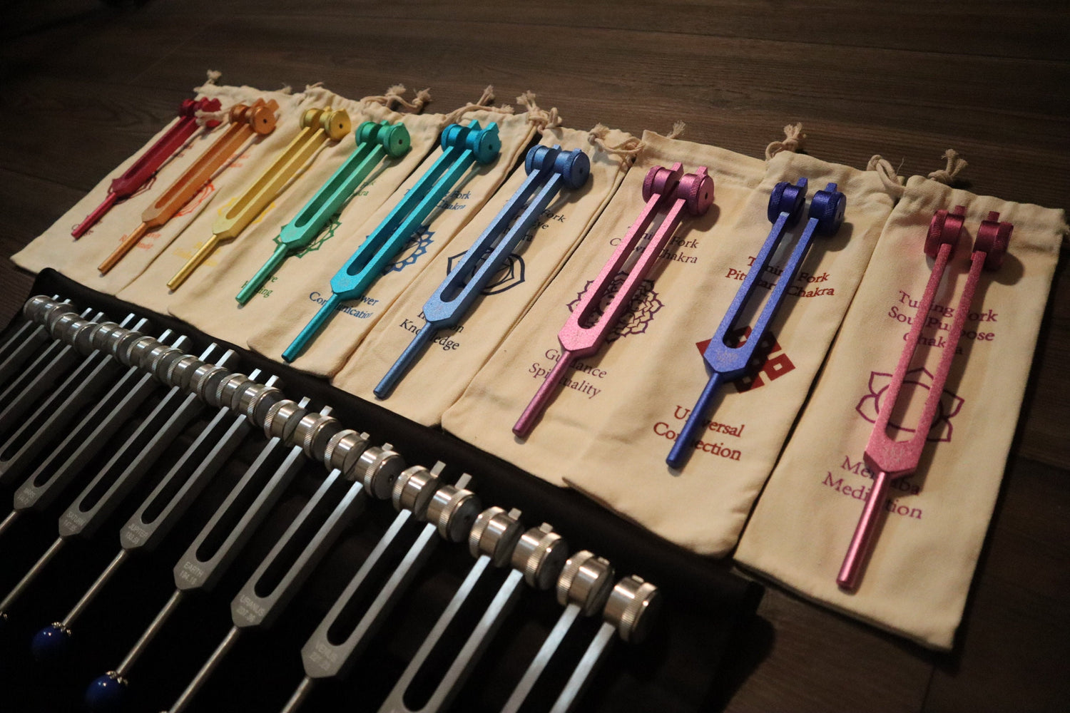 20pc Solfeggio and Planetary Tuning Fork Bundle - Professionally Tuned .25 - Astrology, Solfeggio, Sound Vibration, Bio-field