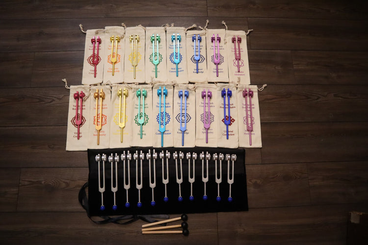 28pc Solfeggio, Chakra, and Planetary Tuning Fork Kit - Professionally Tuned .25 - Astrology, Planetary Influences, Solfeggio, Chakras