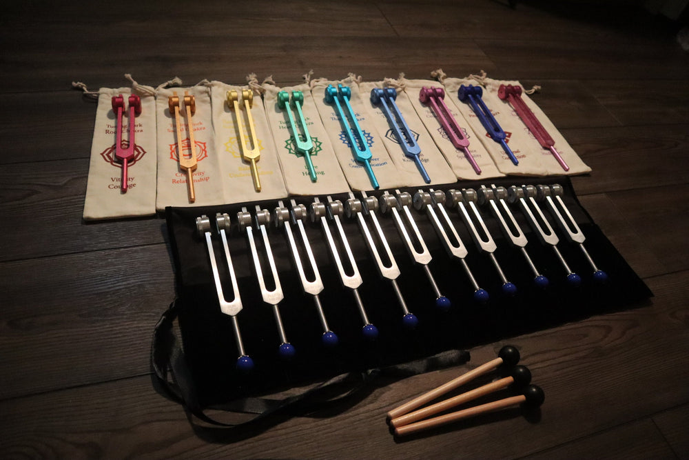 20pc Solfeggio and Planetary Tuning Fork Bundle - Professionally Tuned .25 - Astrology, Solfeggio, Sound Vibration, Bio-field