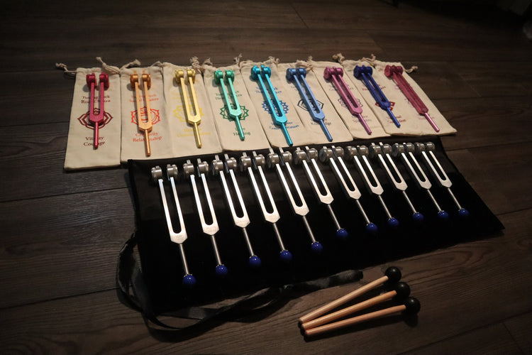 20pc Solfeggio and Planetary Tuning Fork Bundle - Professionally Tuned .25 - Astrology, Solfeggio, Sound Vibration, Bio-field