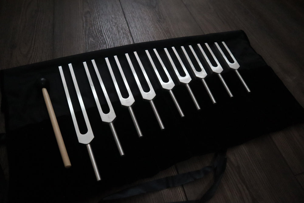 9pc Unweighted Set Of All 9 Solfeggio Frequencies - Silver, Bio-field, Sound Vibration