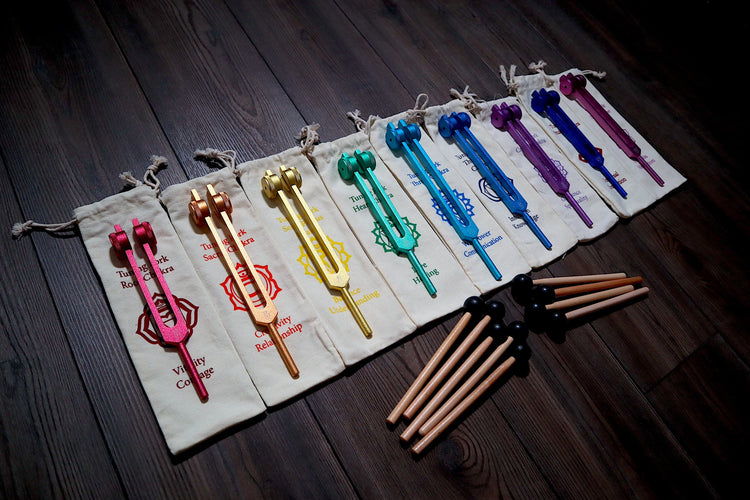 Myriad Melodies' Professionally Tuned .25 9pc Solfeggio - Weighted Set Of All 9 Solfeggio Frequencies Best Tuning Forks For - Biofield