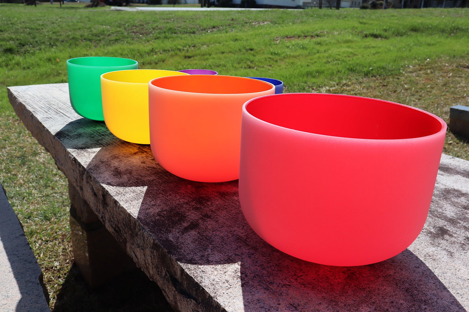 Myriad Melodies' Perfect Pitch (5 Cents) 432 Hz 6-12 Luminous Chakra Bowl Set - 10 Chakra Tuning Forks - 10 Crystal Attenuators - Cases