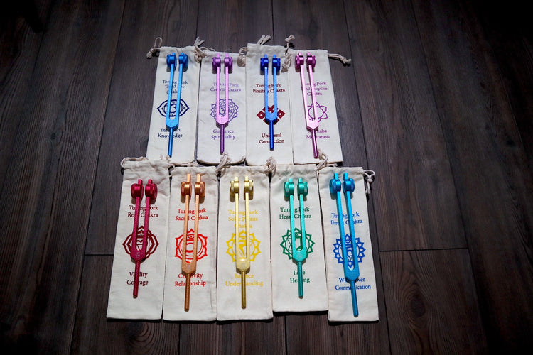 Myriad Melodies' Professionally Tuned .25 9pc Solfeggio - Weighted Set Of All 9 Solfeggio Frequencies Best Tuning Forks For - Biofield