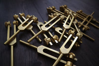 24pc Human Biology and Secret Solfeggio Tuning Fork - Professionally Tuned .25 - Gold, Silver Bio-field Sound Vibration
