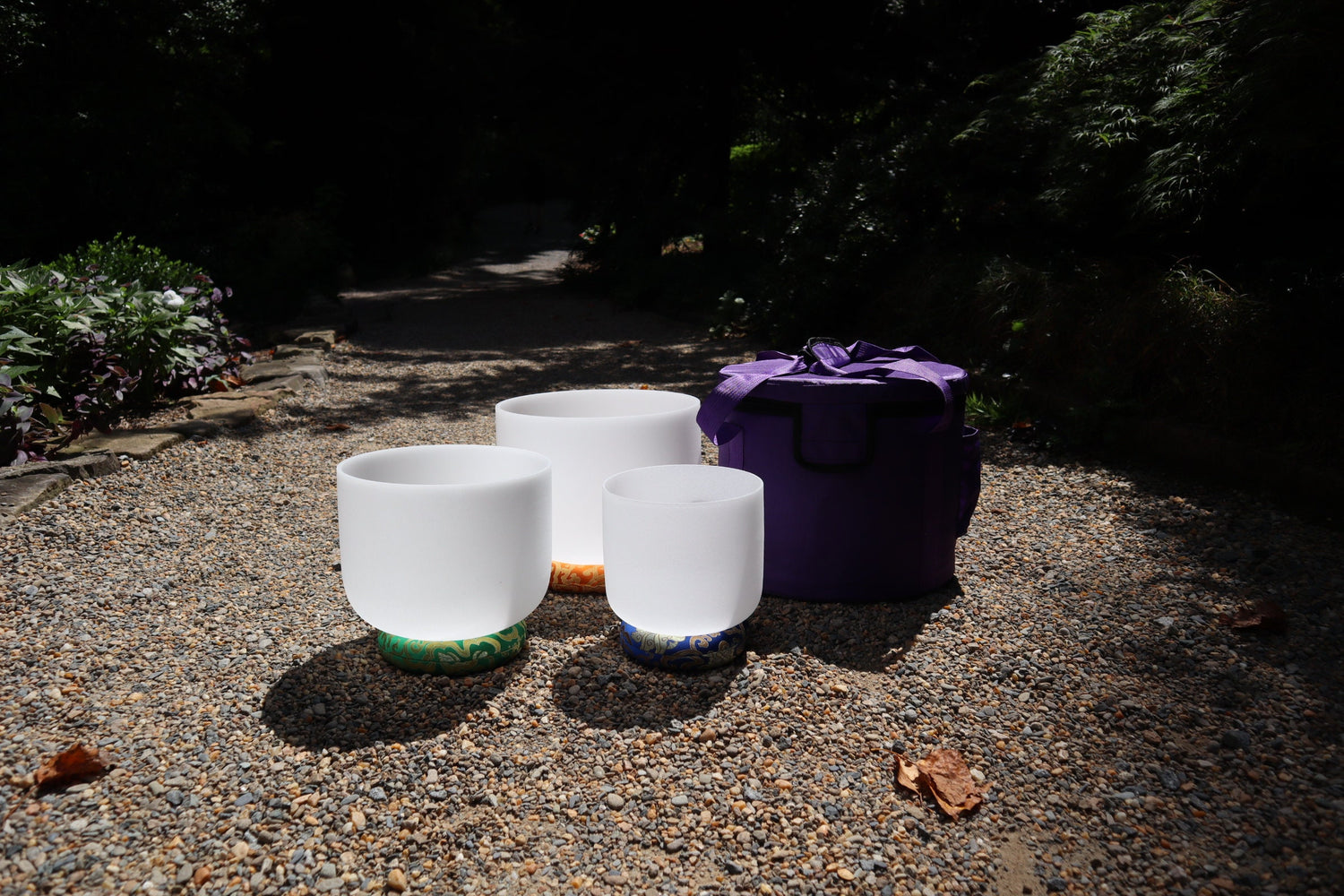 Myriad Melodies' Chakra Printed Partial Set Perfect Pitch (5 Cents) 432 Hz - 3pc or 4pc - Printed Engrams, 1 Case, Mallet, Suede Striker