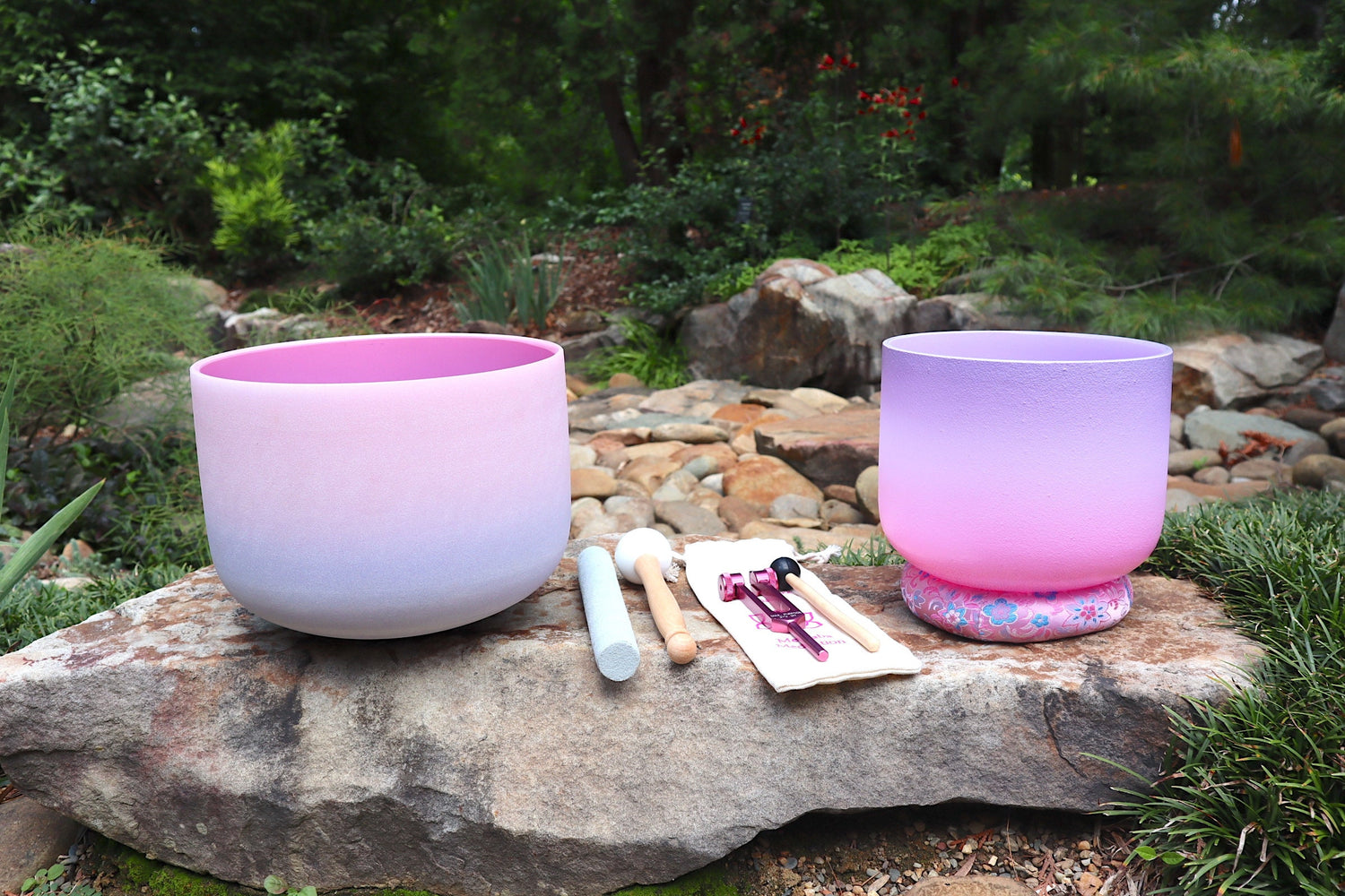 Heart Chakra and Crown Chakra Bundle - 432Hz F-Note and B-Note, Merkaba Soul Purpose Tuning Fork, Carry Bag, Sound Vibration, Gift For Her