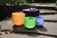 Myriad Melodies' Iridescent Light Partial Set Perfect Pitch 432 Hz - 3pc or 4pc - 1 Case, 1 Mallet, 1 Suede Striker,