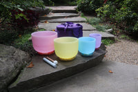 Myriad Melodies' Iridescent Light Partial Set Perfect Pitch 432 Hz - 3pc or 4pc - 1 Case, 1 Mallet, 1 Suede Striker,