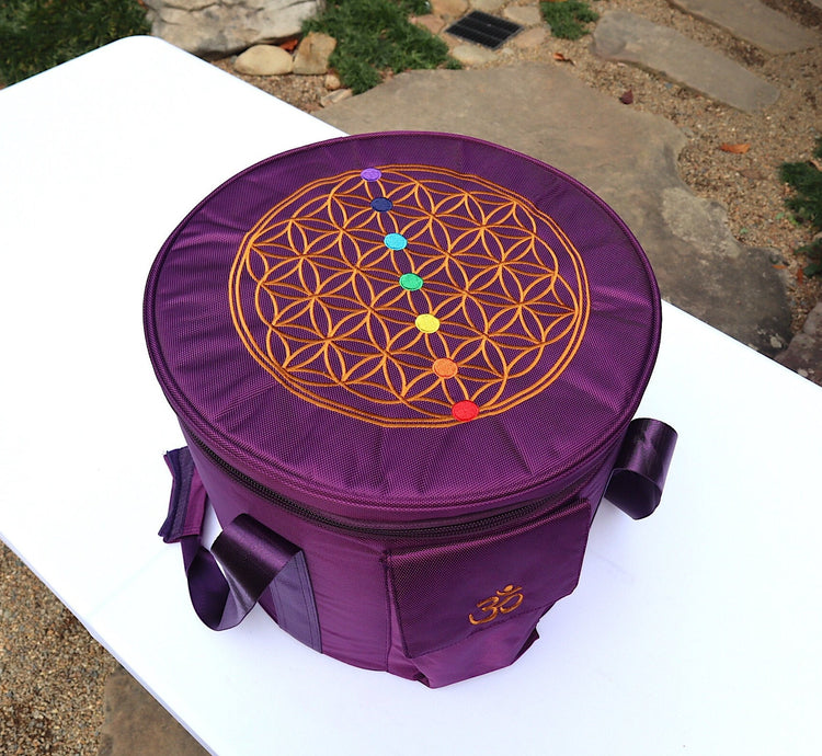 Myriad Melodies' Perfect Pitch 432 Hz Frosted Chakra Singing Bowl Set - 10 Chakra Tuning Forks - 10 Crystal Attenuators - Protective Cases