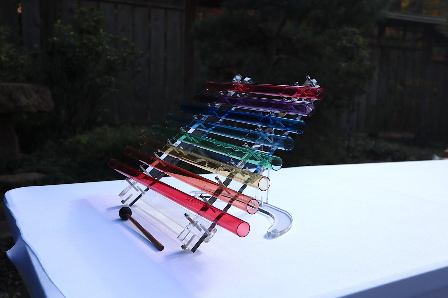 432 Hz Crystal Harp - 5th Octave Perfect Pitch - Notes CDEFGABC - Mallets, Strikers, Case - Bio-field, Sound Vibration