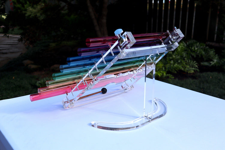 432 Hz Crystal Harp - 5th Octave Perfect Pitch - Notes CDEFGABC - Mallets, Strikers, Case - Bio-field, Sound Vibration