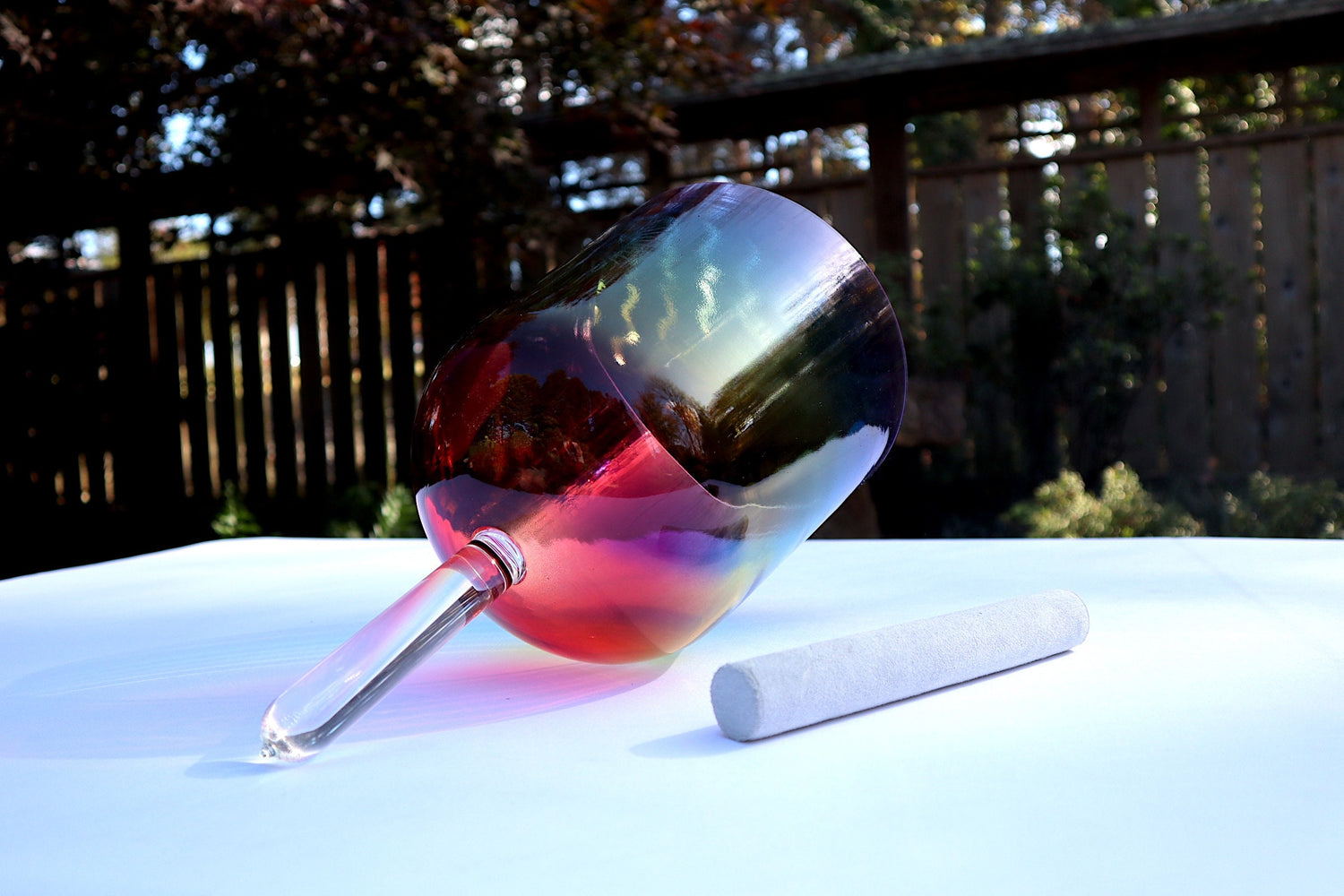 432hz 8" Rainbow Color Handle Bowl - Perfect Pitch - Premium Singing Bowl for Sound Vibration, Notes CDEFGABC#, Carry Case, Bio-field