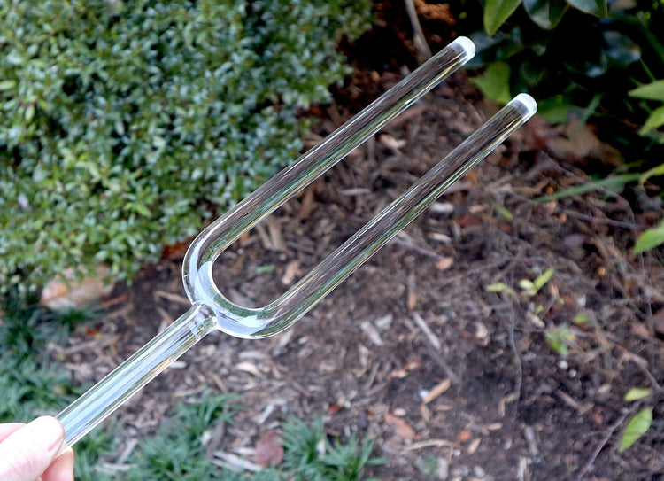 Custom Crystal Tuning Fork for a Tailor Suited Approach - Each Note corresponds to a Chakra - 16mm with Purple Case - Subtle Body, Biofield