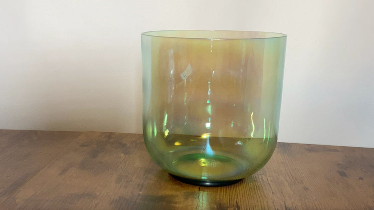 Clear Crystal - 7" Premium Clear Crystal Singing Bowl w/ Tuning Fork - 432 Hz, Suede Striker, O-Ring, and Carry Case