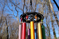 Solfeggio Melody Chime Set - 9 Tones - Natural Solfeggio Melodies Played By The Wind, Adjustable Bell For Different Scales, Sound Vibration