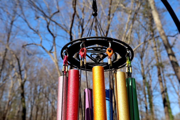 Solfeggio Melody Chime Set - 9 Tones - Natural Solfeggio Melodies Played By The Wind, Adjustable Bell For Different Scales, Sound Vibration