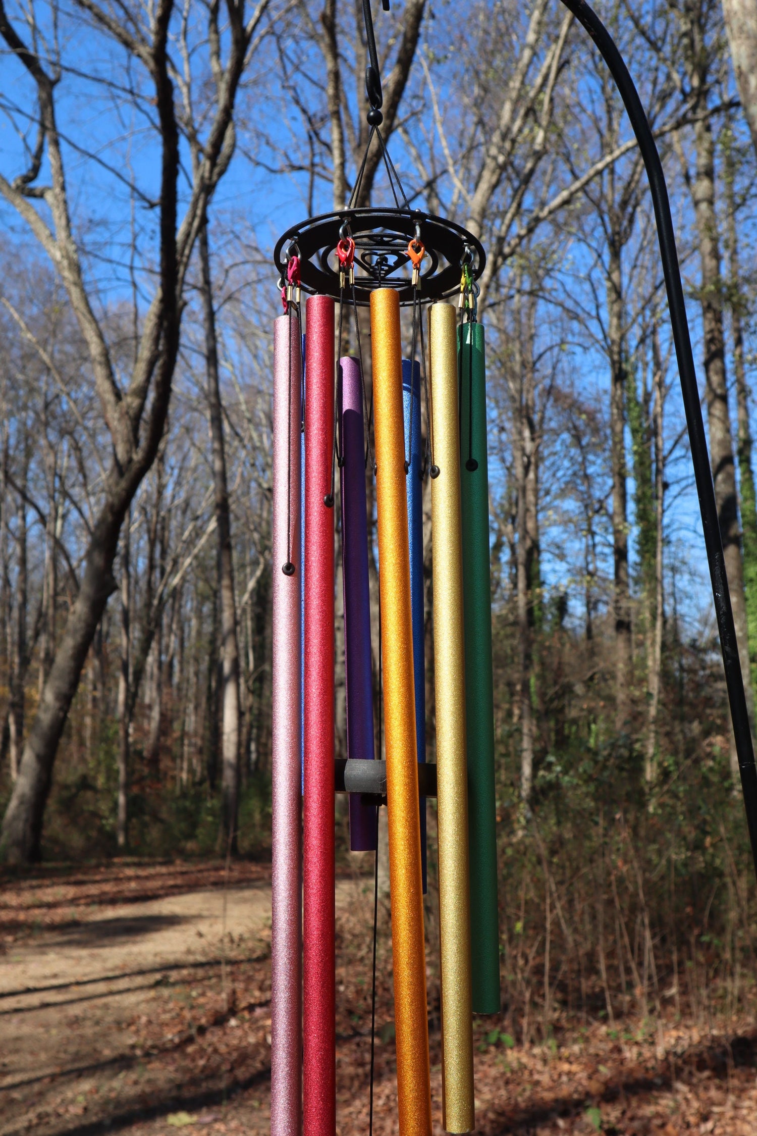 Solfeggio Melody Chime Set - 9 Tones - Natural Solfeggio Melodies Played By The Wind, Adjustable Bell For Different Scales, Sound Vibration