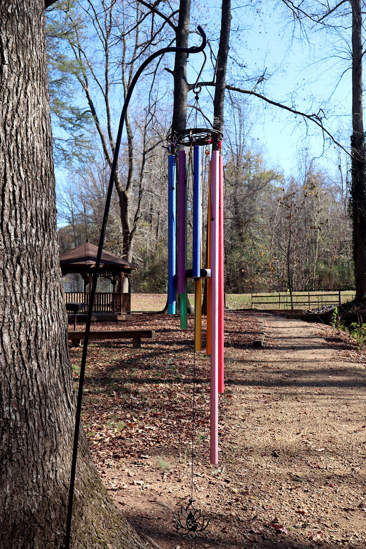 Solfeggio Melody Chime Set - 9 Tones - Natural Solfeggio Melodies Played By The Wind, Adjustable Bell For Different Scales, Sound Vibration