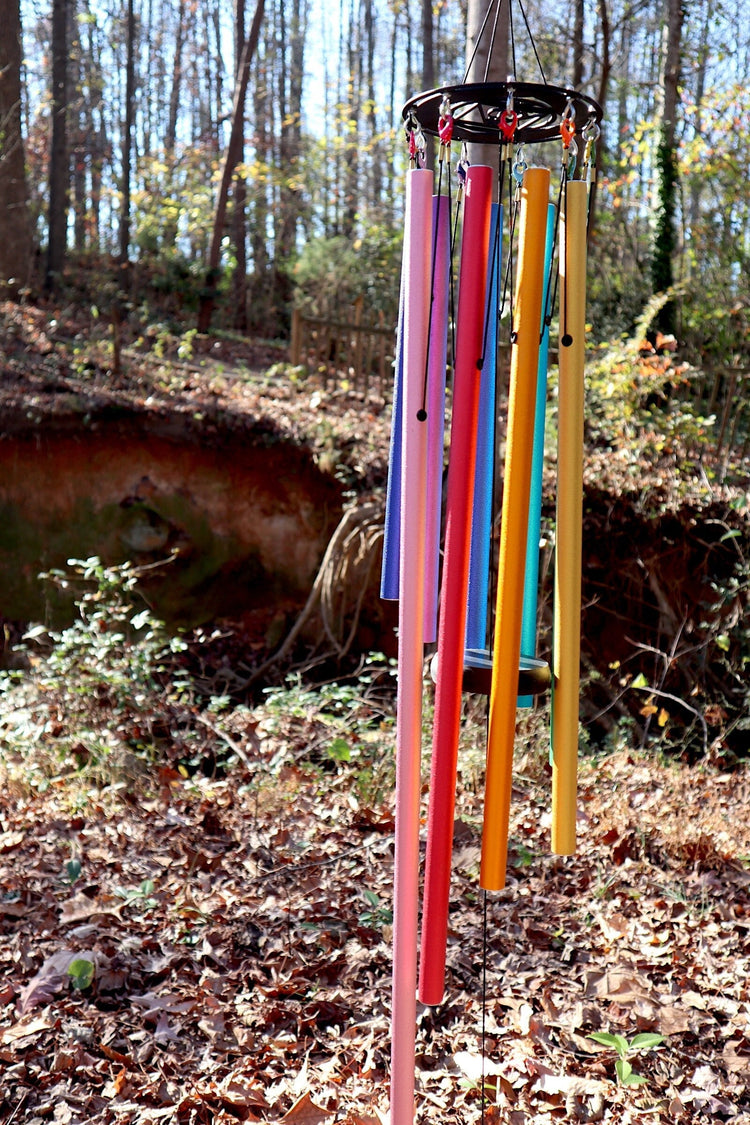 Solfeggio Melody Chime Set - 9 Tones - Natural Solfeggio Melodies Played By The Wind, Adjustable Bell For Different Scales, Sound Vibration