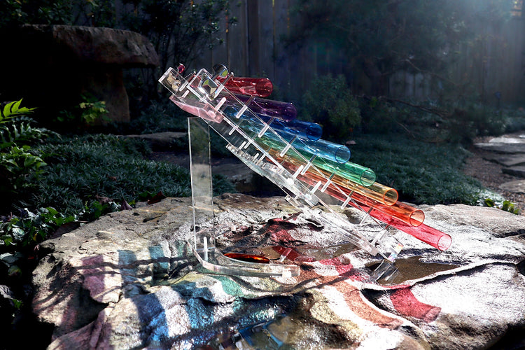 432 Hz Crystal Harp - 5th Octave Perfect Pitch - Notes CDEFGABC - Mallets, Strikers, Case - Bio-field, Sound Vibration