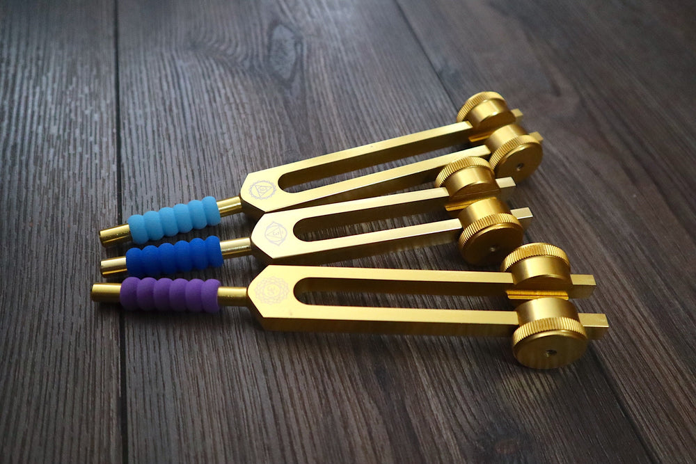 Tuning Fork Grips - 9pc Set - Sound Vibration Accessories - Compatible With Most Tuning Forks