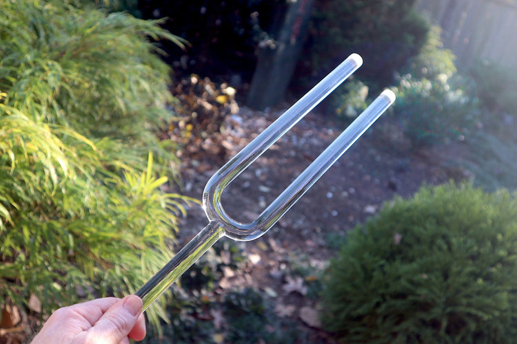 Custom Crystal Tuning Fork for a Tailor Suited Approach - Each Note corresponds to a Chakra - 16mm with Purple Case - Subtle Body, Biofield