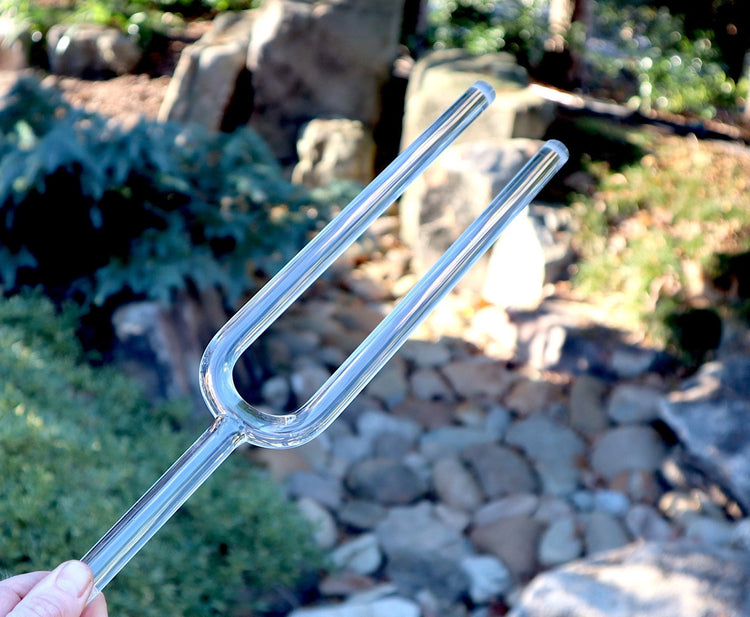 Custom Crystal Tuning Fork for a Tailor Suited Approach - Each Note corresponds to a Chakra - 16mm with Purple Case - Subtle Body, Biofield