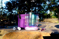 Clear Crystal - 7" Premium Clear Crystal Singing Bowl w/ Tuning Fork - 432 Hz, Suede Striker, O-Ring, and Carry Case