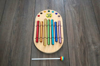 Xenergy Chimes - Easy to Play Chakra Color Chimes Set - Bubble Gum Percussion Stick - Om, Joyful Sound, Holiday Gift Idea