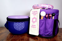 Merkaba Tuning Fork And High Vibration Crown Chakra 8" Crystal Singing Bowl 432HZ B-Note w/ Bag Bundle, Gift For Her