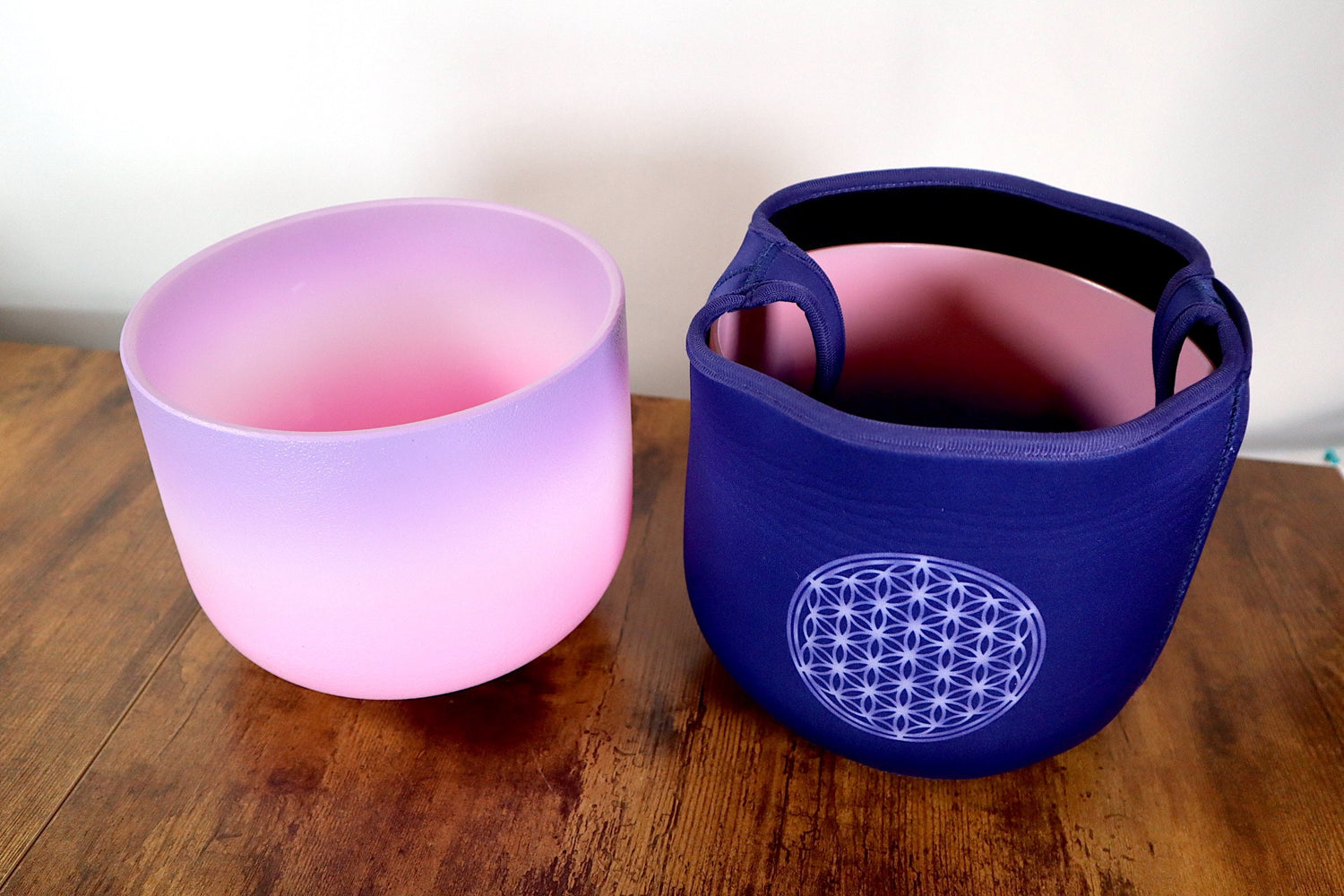 Carry Bag - Flower Of Life, OM Engram, Purple, Size 8", Strap, Compatible with Padded Carry Cases, Protective Carry Bag for Singing Bowls